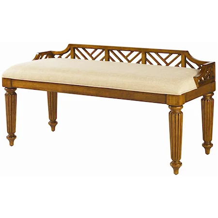 <b>Customizable</b> Upholstered Plantain Bed Bench